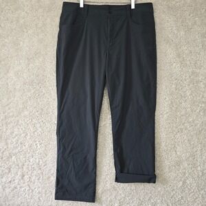 Eddie Bauer Travex Womens Nylon Hiking Pants Size 14 Gray Roll Cuff Outdoor Tech
